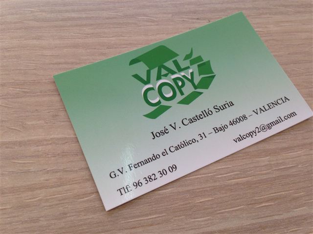 tarjetas para copisteria
