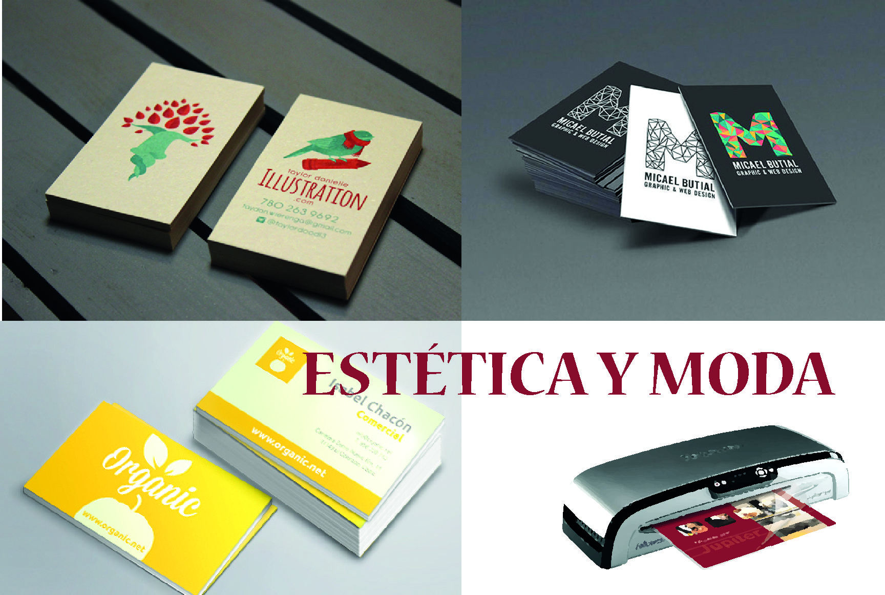 estética y moda en tarjetas de visita
